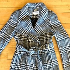 Calvin Klein plaid pea coat